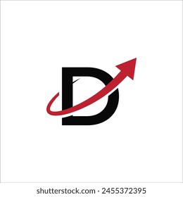Letter D with arrow logo	