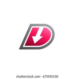 Letter D With Arrow Logo