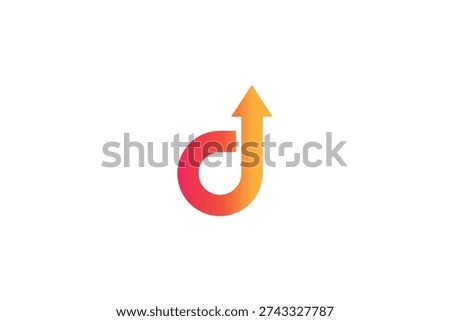 Letter D Arrow Logo for Corporate Identity and Startup Branding