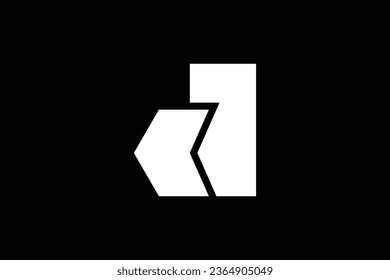 Letter D arrow logo design vector template