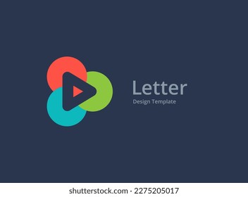 Letra D con elementos de plantilla de diseño de iconos con logotipo de flecha