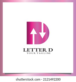 Leyenda de la letra D logotipo premium elegante plantilla de vector eps 10
