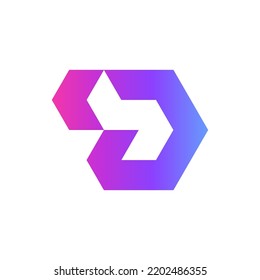 Letter D or A arrow modern bold logo design