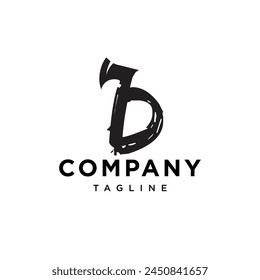 Letter D Axe Logo icon vector template.eps