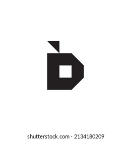 
letra D. letra b. letras D y b. vector de logotipo de símbolo simple