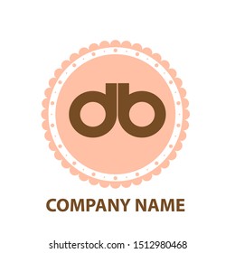 letter D B logo design vector icon template