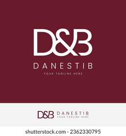 Ilustración vectorial de la plantilla de diseño del logotipo de la letra D y B en estilo de arte de línea. Marca de logotipo vectorial simple para ropa, moda, boutique, empresa y empresa