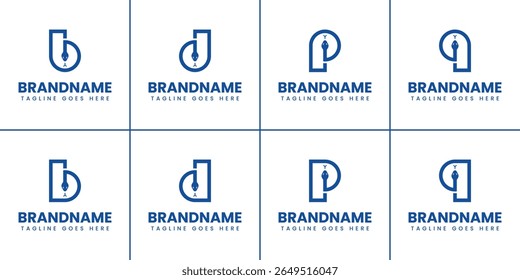 Letter D B P Q Snake Logo, symbolizing agility, transformation, and dynamic energy