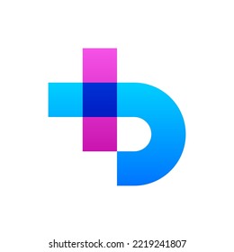 Letter D or B plus medical logo design