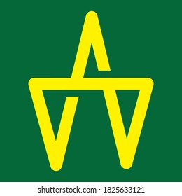 letter D + A + B sound wave on isolated green background