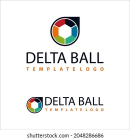Letter D with ball inside, logo vector Eps 10