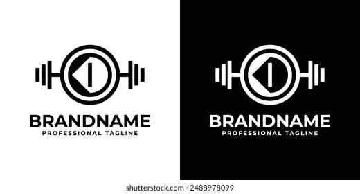 Letter D Barbell Gym Logo, Perfect for Fitness Centers and Gyms