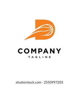 Buchstabe D Basket Ball Logo Symbol Vektor