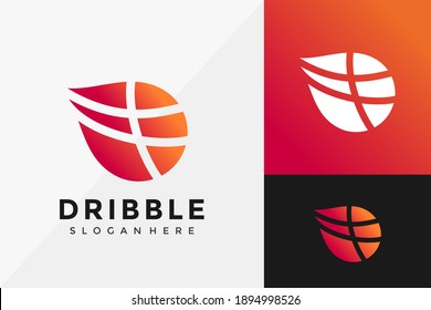 Letter D basketball Logo Design, Modern Logo Designs Vector Illustration Template