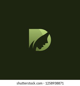 Letter D Beauty Face Creative Elegance Business Logo