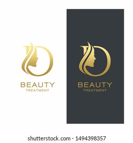 Letter D Beauty Logo Vector Template