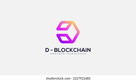 Logo-Design-Technologie für die Buchstabenkette D 