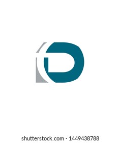 letter d in blue and gray