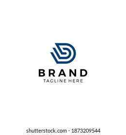 Letter D with Book Logo Concept Vector.