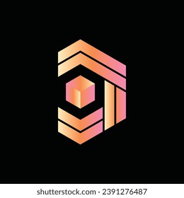 Letter D Box Geometric Logo simple and modern design, element graphic illustration template