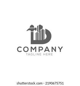 Letter D building logo design