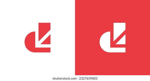 Letter d Business Arrow down Logo design vector template