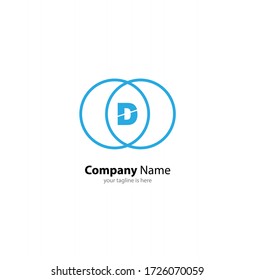 letter d business logo concept with white background