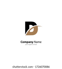 letter d business logo concept with white background