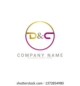 letter D & C logo design template. vector logo concept