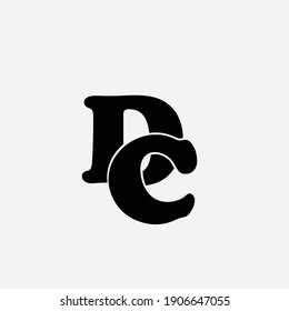Letter D C Logo Design Vector Illustration.