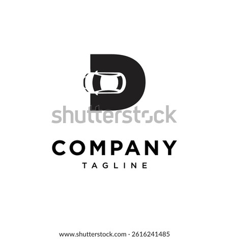 Letter D Car Logo Icon Vector