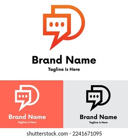 
Diseño del logotipo de la carta de chat
