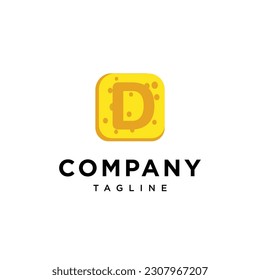 Letter D cheese logo icon vector template.eps