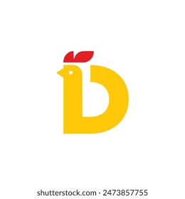 Letter D Chick logo icon vector template.eps
