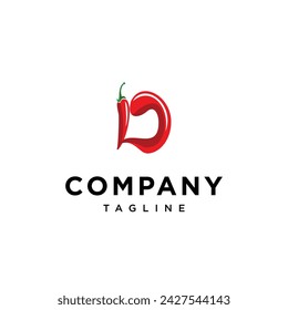 Letter D Chilli Spicy logo icon vector template.eps
