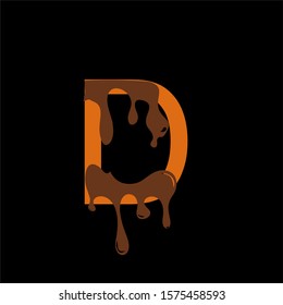 Letter D chocolate logo design template