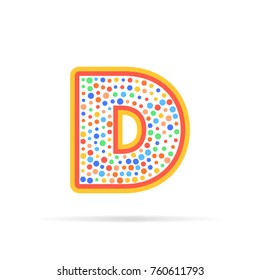 Letter D in circle abstract logo design. Creative symbol design vector illustration isolated on white background