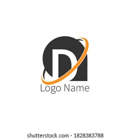 Letter D circle icon Logo, design letter + icon circle concept illustration