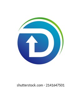 Letter D Circle Icon Logo