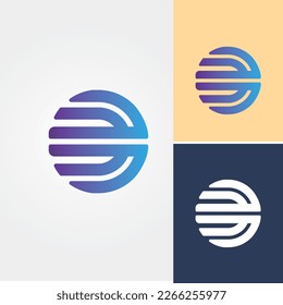 Letter D Circle Logo Design Vector