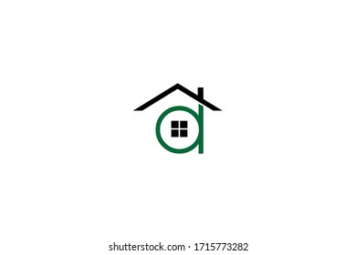 Letter D Clean and Minimal Initial Based Logo Design. Real estate business logo icon