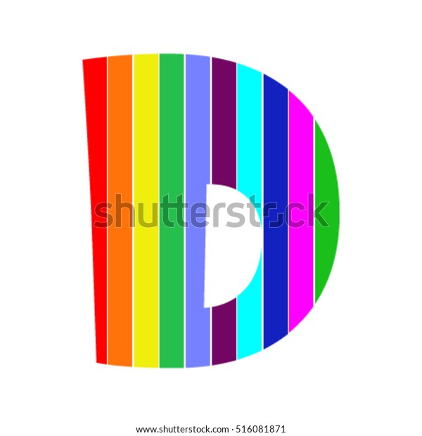 Letter D Colored Strip Alphabet Stock Vector (Royalty Free) 516081871 ...