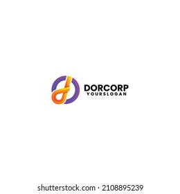 letter d colorful logo design