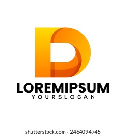 letter D colorful logo design 