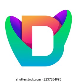 Letter D Colorful vector logo design element