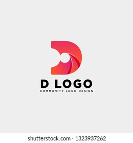 letter d community human logo template vector illustration icon element isolated