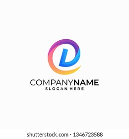 Letter D Concept illustration vector Design template. Suitable for Creative Industry, Multimedia, entertainment, Educations, Shop, and any related business