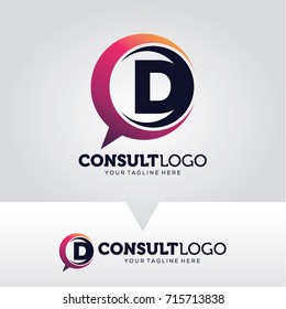 Letter D Consulting Logo Template Design Vector, Emblem, Design Concept, Creative Symbol, Icon