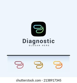 Letter D creative line art natural logo