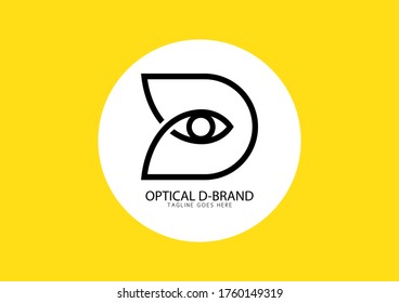 Diseño de empresa óptica creativa Carta D